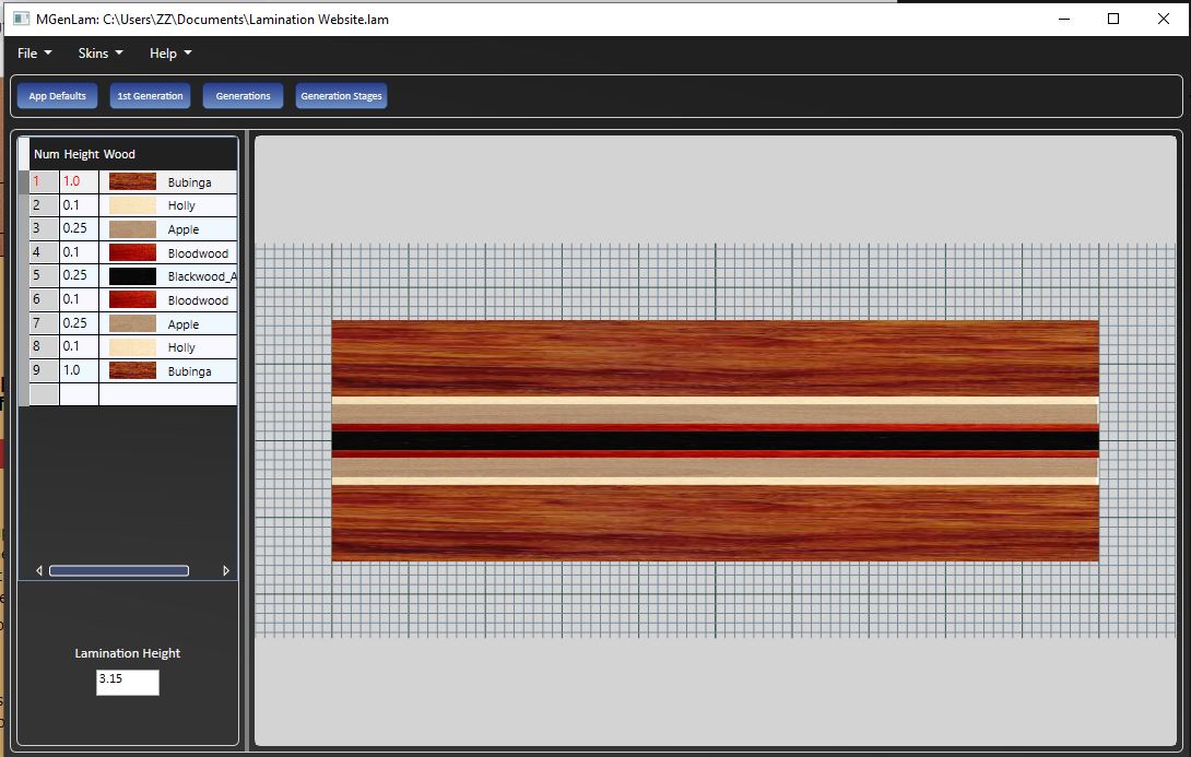 1st Generation Lamination